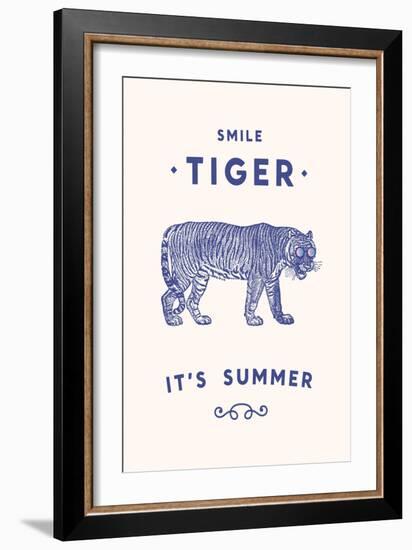 Smile Tiger, 2020 (Digital)-Florent Bodart-Framed Giclee Print