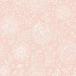 Stylish Floral Seamless Pattern in Pink. Lovely Ranunculus Flowers. Seamless Pattern Can Be Used Fo-smilewithjul-Art Print