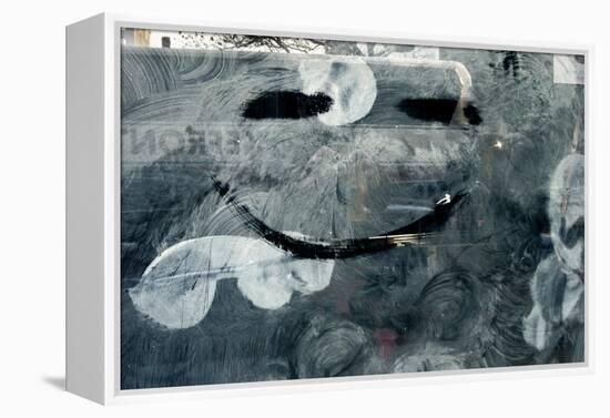 Smiley Face on Frosted Window NYC-null-Framed Stretched Canvas