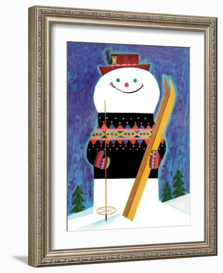 Smiley Snowman - Jack and Jill, January 1957-Jack Weaver-Framed Giclee Print