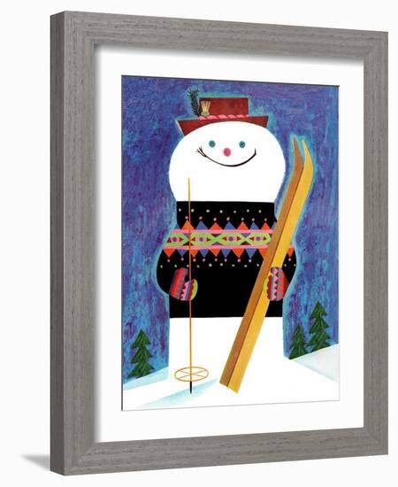 Smiley Snowman - Jack and Jill, January 1957-Jack Weaver-Framed Giclee Print