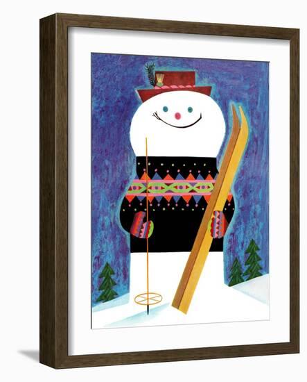 Smiley Snowman - Jack and Jill, January 1957-Jack Weaver-Framed Giclee Print