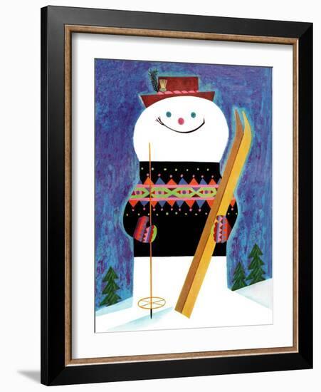 Smiley Snowman - Jack and Jill, January 1957-Jack Weaver-Framed Giclee Print