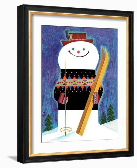 Smiley Snowman - Jack and Jill, January 1957-Jack Weaver-Framed Giclee Print