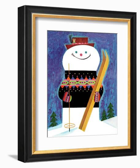 Smiley Snowman - Jack and Jill, January 1957-Jack Weaver-Framed Giclee Print