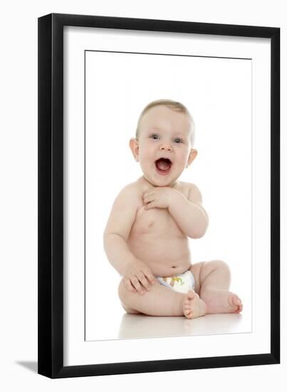 Smiling Baby Boy-Ruth Jenkinson-Framed Photographic Print