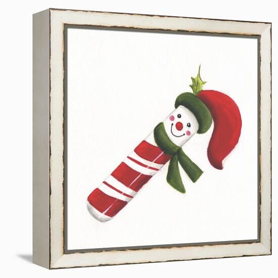 Smiling Candy Cane-Beverly Johnston-Framed Premier Image Canvas