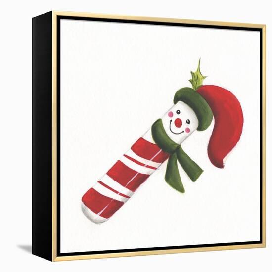 Smiling Candy Cane-Beverly Johnston-Framed Premier Image Canvas