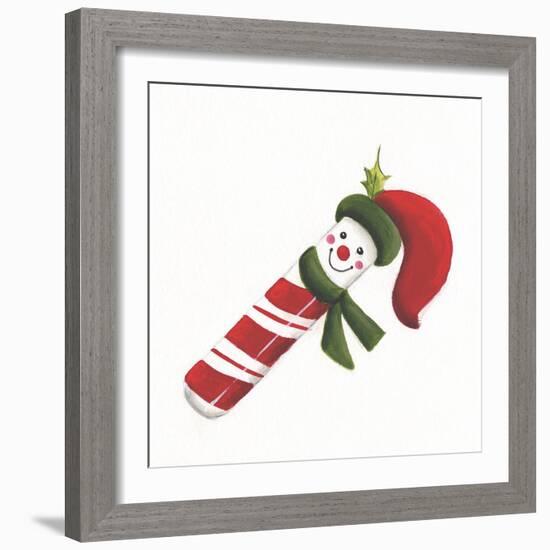 Smiling Candy Cane-Beverly Johnston-Framed Giclee Print