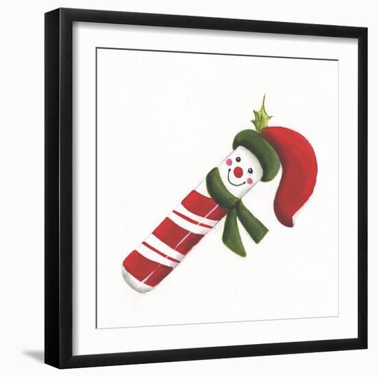 Smiling Candy Cane-Beverly Johnston-Framed Giclee Print