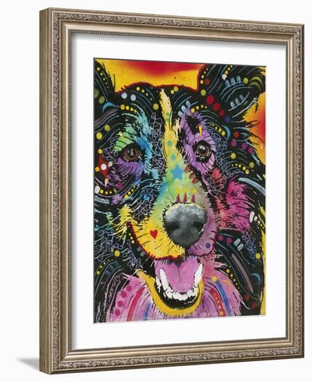 Smiling Collie-Dean Russo-Framed Giclee Print