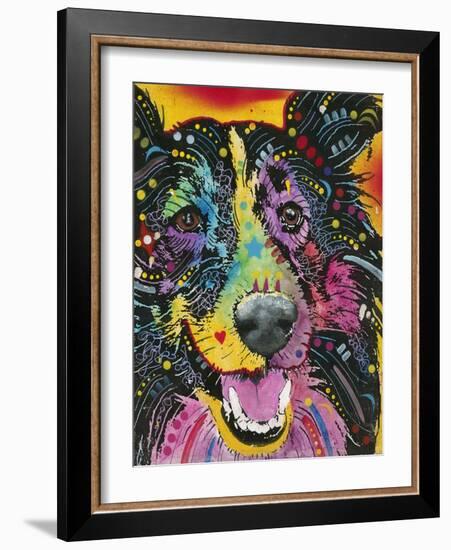 Smiling Collie-Dean Russo-Framed Giclee Print