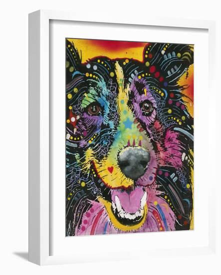 Smiling Collie-Dean Russo-Framed Giclee Print