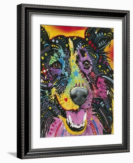 Smiling Collie-Dean Russo-Framed Giclee Print