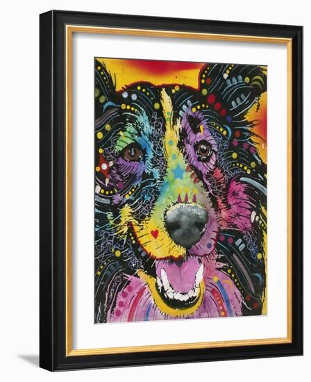 Smiling Collie-Dean Russo-Framed Giclee Print