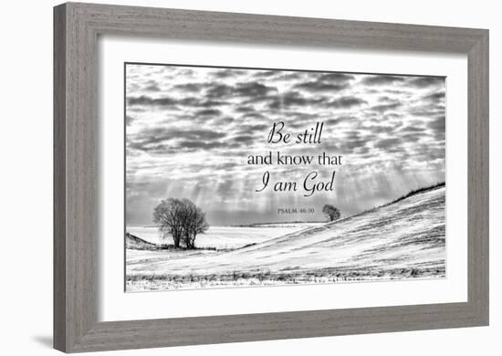 Smiling Down (Be still and know...)-Trent Foltz-Framed Art Print