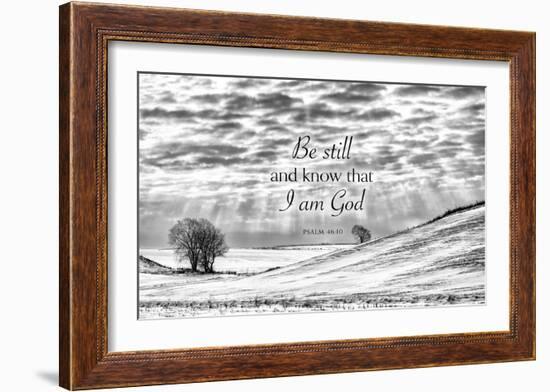 Smiling Down (Be still and know...)-Trent Foltz-Framed Art Print