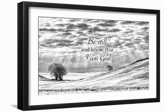 Smiling Down (Be still and know...)-Trent Foltz-Framed Art Print