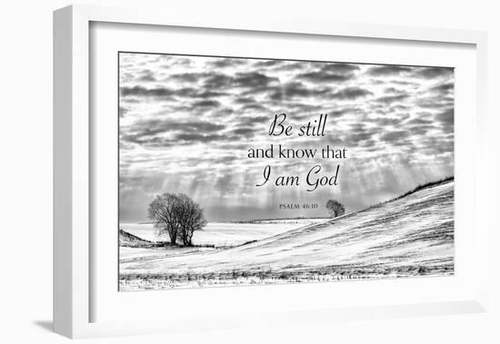 Smiling Down (Be still and know...)-Trent Foltz-Framed Art Print