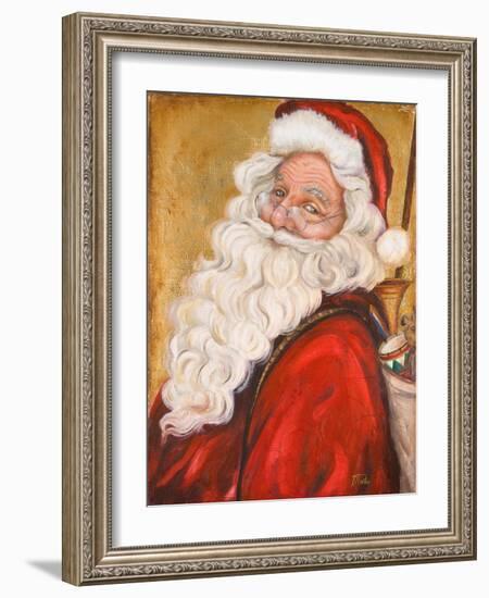 Smiling Santa-Patricia Pinto-Framed Art Print