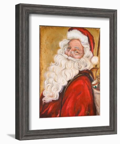 Smiling Santa-Patricia Pinto-Framed Art Print