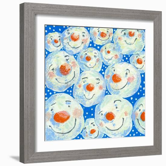 Smiling Snowballs, 2011-David Cooke-Framed Giclee Print
