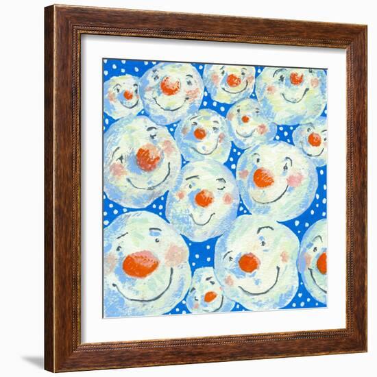 Smiling Snowballs, 2011-David Cooke-Framed Giclee Print