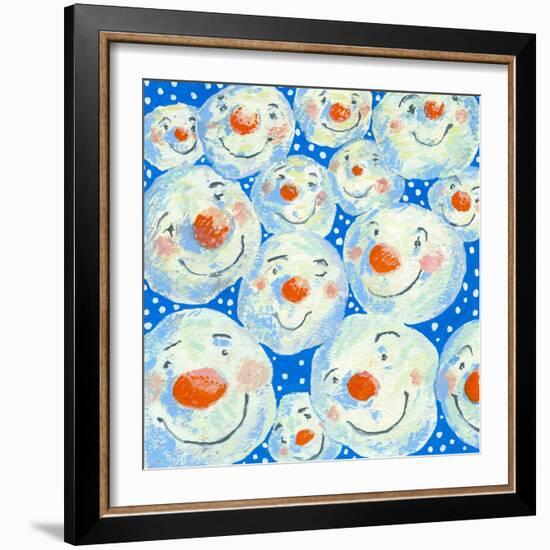 Smiling Snowballs, 2011-David Cooke-Framed Giclee Print