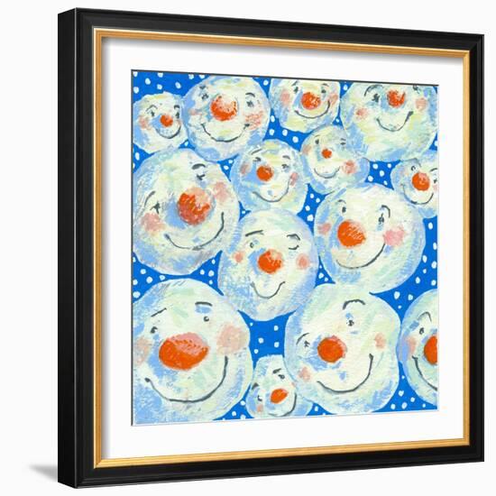 Smiling Snowballs, 2011-David Cooke-Framed Giclee Print