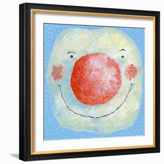 Smiling Snowman-David Cooke-Framed Giclee Print