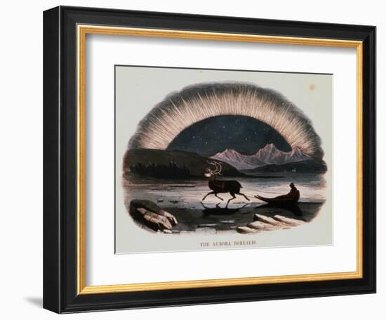 Smimthsonian Libraries: Aurora Borealis from "Thirty Plates Illustrative of Natural Phenomena"-null-Framed Art Print