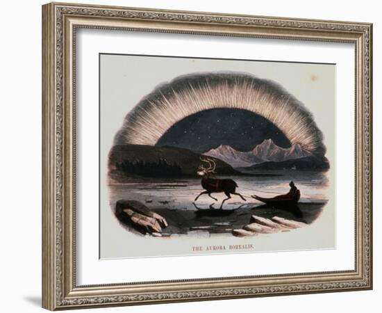 Smimthsonian Libraries: Aurora Borealis from "Thirty Plates Illustrative of Natural Phenomena"-null-Framed Art Print