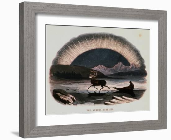 Smimthsonian Libraries: Aurora Borealis from "Thirty Plates Illustrative of Natural Phenomena"-null-Framed Art Print