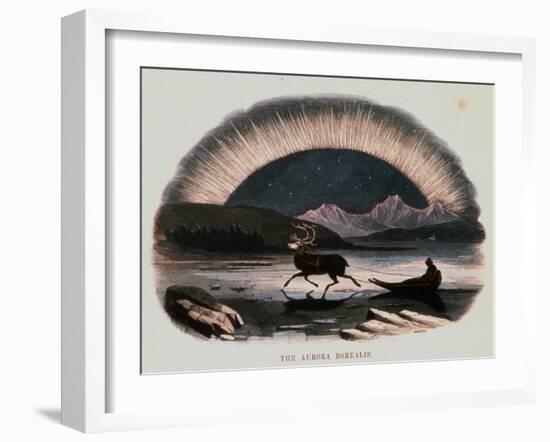 Smimthsonian Libraries: Aurora Borealis from "Thirty Plates Illustrative of Natural Phenomena"-null-Framed Art Print