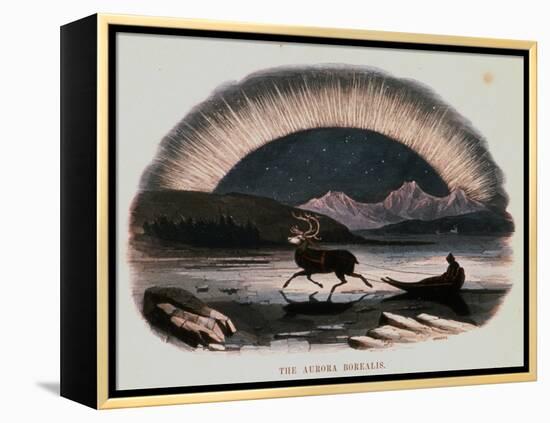 Smimthsonian Libraries: Aurora Borealis from "Thirty Plates Illustrative of Natural Phenomena"-null-Framed Stretched Canvas