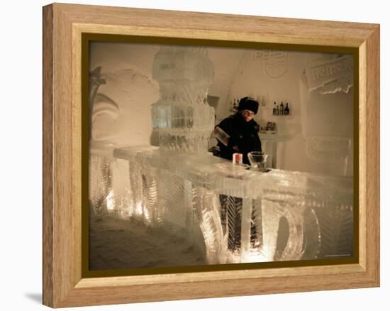 Smirnoff Ice Bar, Ice Hotel, Quebec, Quebec, Canada-Alison Wright-Framed Premier Image Canvas