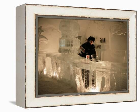 Smirnoff Ice Bar, Ice Hotel, Quebec, Quebec, Canada-Alison Wright-Framed Premier Image Canvas