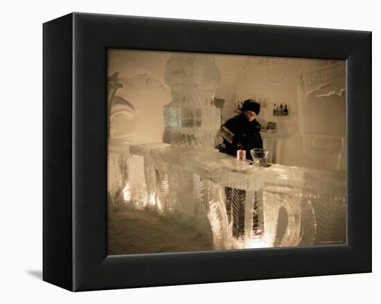 Smirnoff Ice Bar, Ice Hotel, Quebec, Quebec, Canada-Alison Wright-Framed Premier Image Canvas