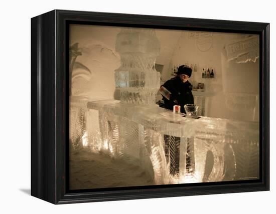 Smirnoff Ice Bar, Ice Hotel, Quebec, Quebec, Canada-Alison Wright-Framed Premier Image Canvas