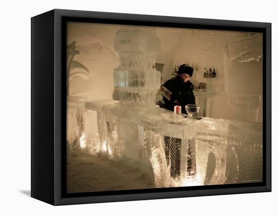 Smirnoff Ice Bar, Ice Hotel, Quebec, Quebec, Canada-Alison Wright-Framed Premier Image Canvas