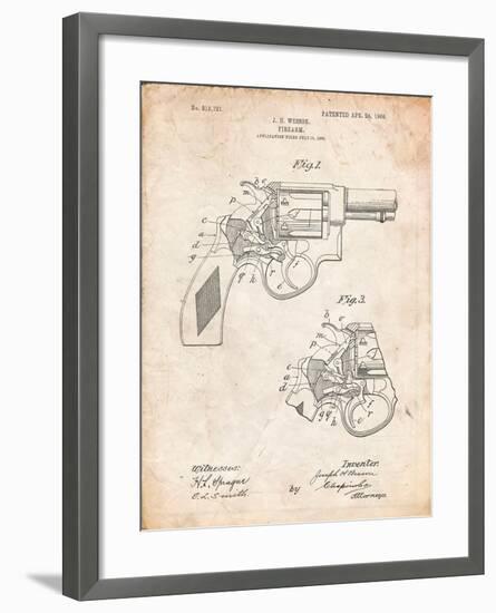 Smith and Wesson Revolver Pistol-Cole Borders-Framed Art Print