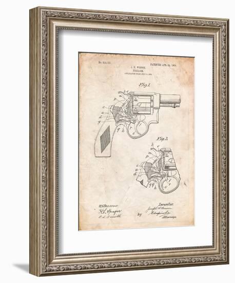 Smith and Wesson Revolver Pistol-Cole Borders-Framed Art Print