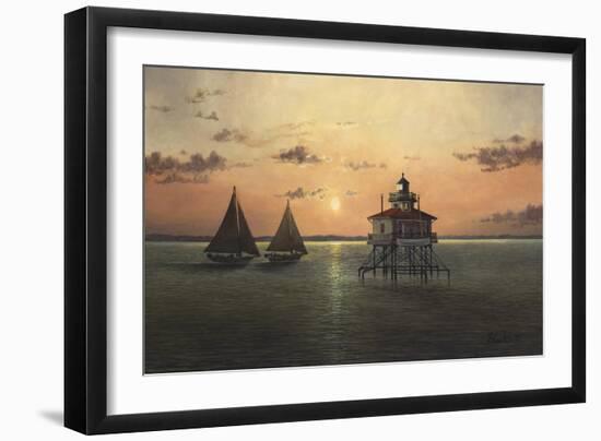 Smith Point Sunset-David Knowlton-Framed Giclee Print