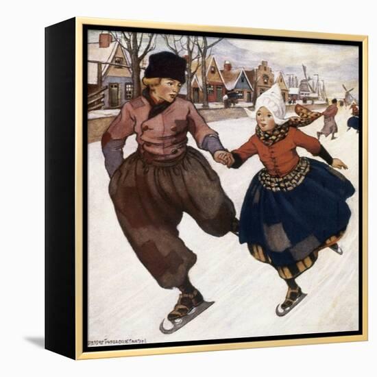 Smith: Silver Skates-Jessie Willcox-Smith-Framed Premier Image Canvas