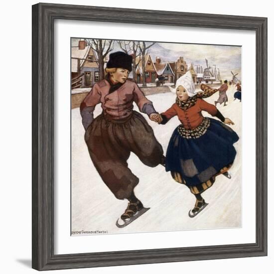 Smith: Silver Skates-Jessie Willcox-Smith-Framed Giclee Print