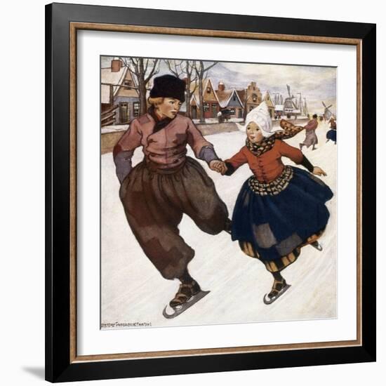 Smith: Silver Skates-Jessie Willcox-Smith-Framed Giclee Print