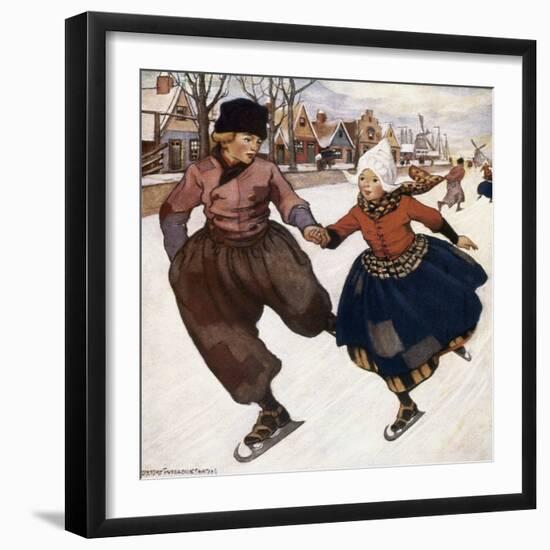 Smith: Silver Skates-Jessie Willcox-Smith-Framed Giclee Print