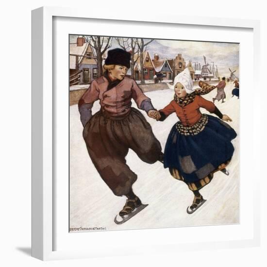 Smith: Silver Skates-Jessie Willcox-Smith-Framed Giclee Print