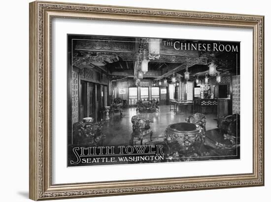 Smith Tower - Seattle, Washington - Chinese Room-Lantern Press-Framed Art Print