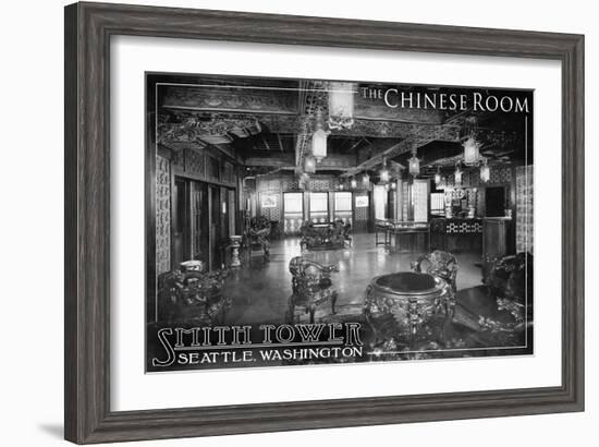 Smith Tower - Seattle, Washington - Chinese Room-Lantern Press-Framed Art Print